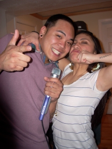 OLD picture of me and Nay Hittin up the Karaoke Mizic